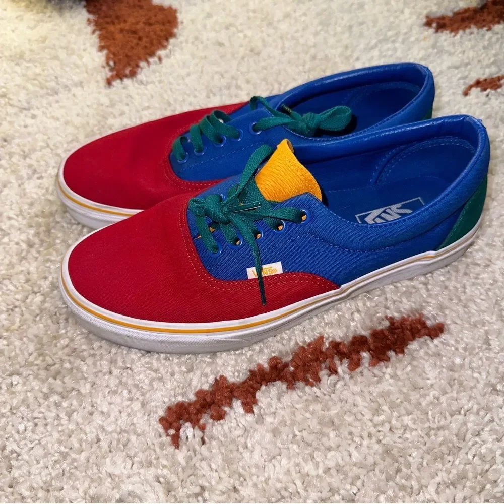 Vans Off The Wall Primary Colors Block Sneakers Size‎ Men’s 8.5 Women’s 10
